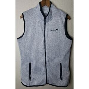 Girl Scouts Full Zip Fleece Vest Gray Size Youth Large 14-16 Warm